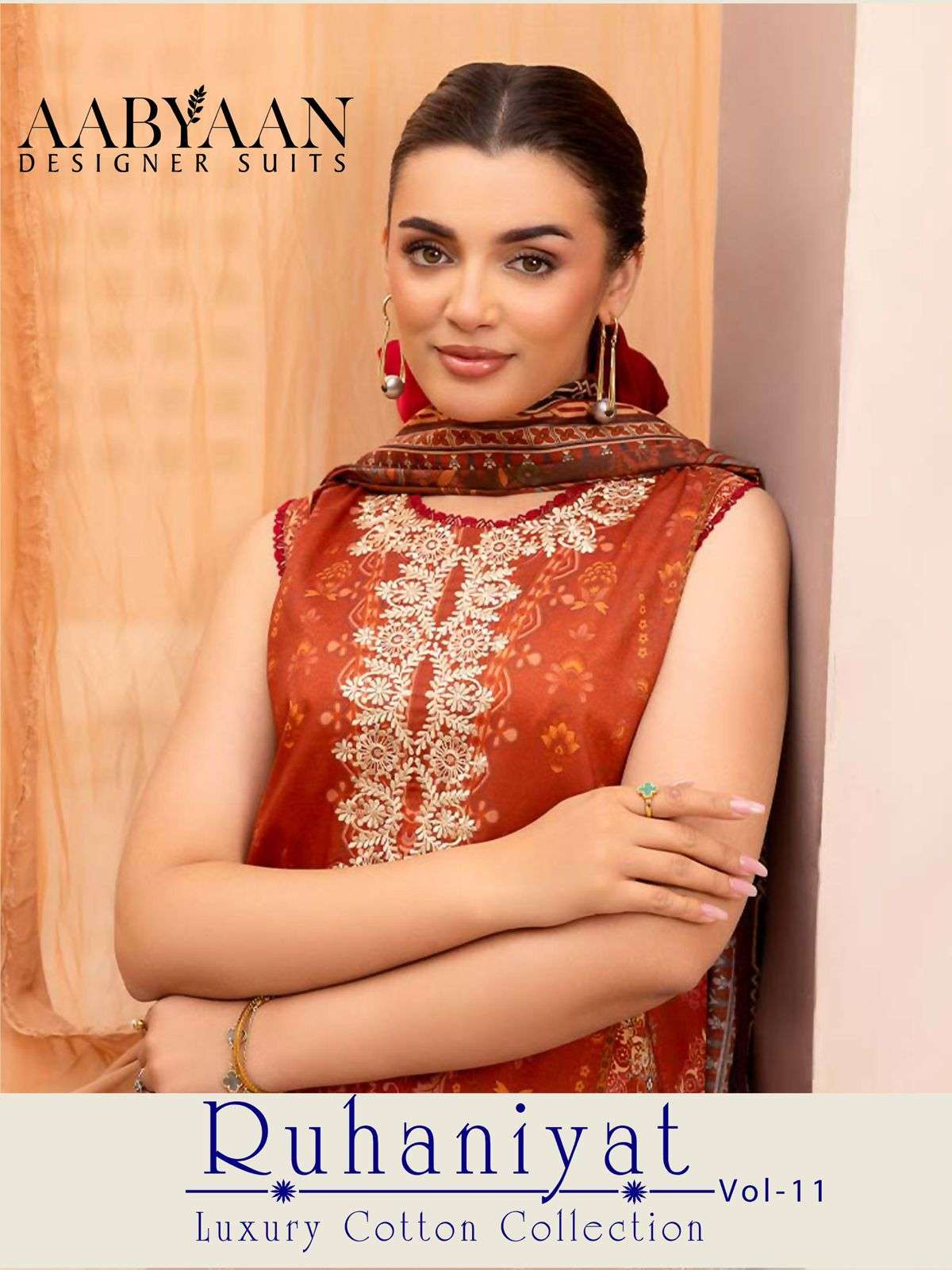 RUHANIYAT KARACHI STYLE VOL - 11 BY AABYAAN DESIGNER SUIT